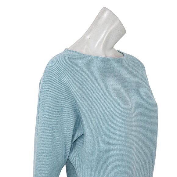 The RESET R Label Women's Essential Pullover ribbed Slouchy fit in Beach Blue XS - Picture 7 of 8